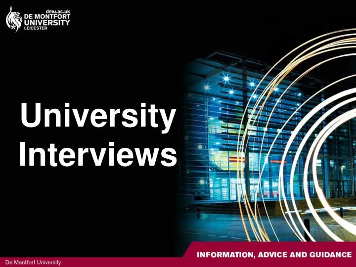 university interviews