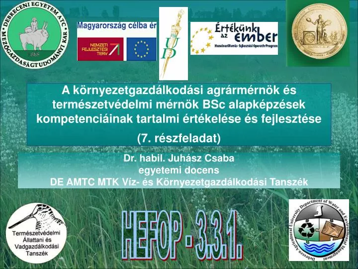 dr habil juh sz csaba egyetemi docens de amtc mtk v z s k rnyezetgazd lkod si tansz k