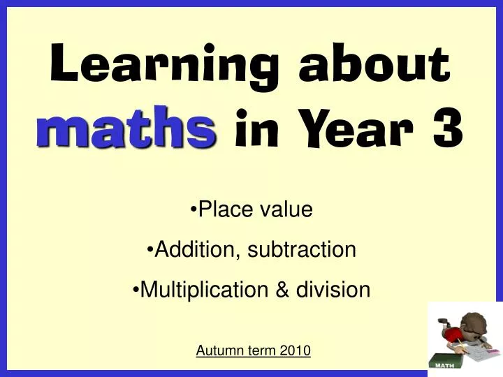 learning about maths in year 3