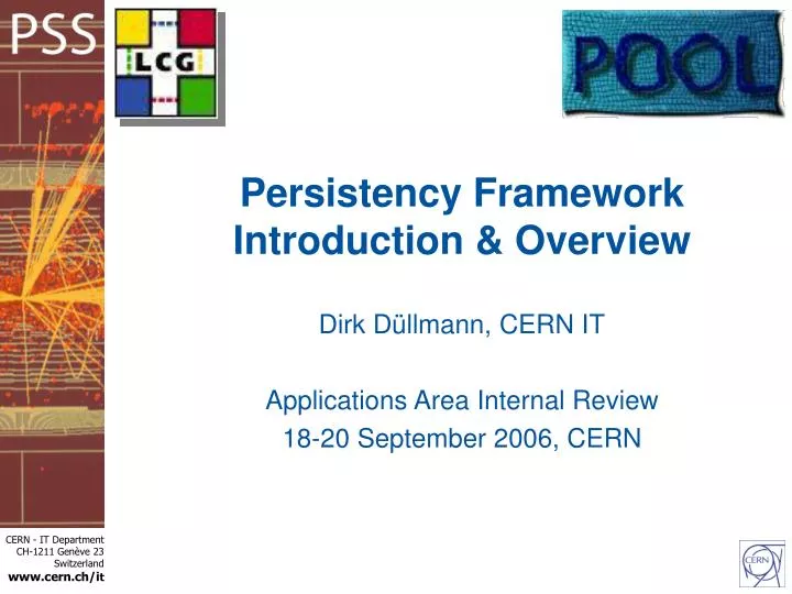 persistency framework introduction overview