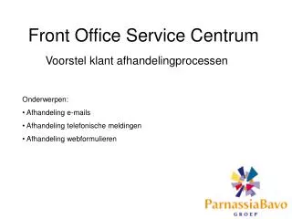 front office service centrum