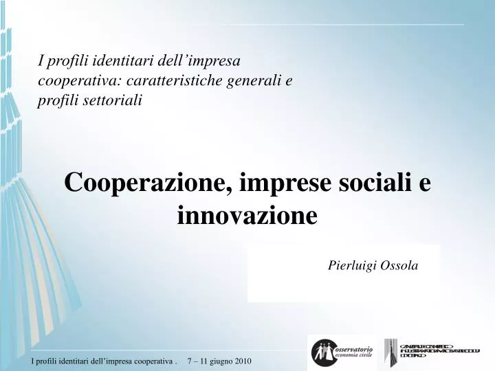 cooperazione imprese sociali e innovazione