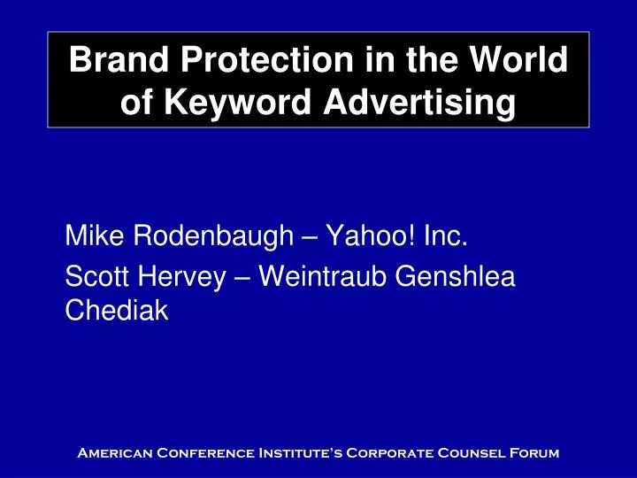 brand protection in the world of keyword advertising