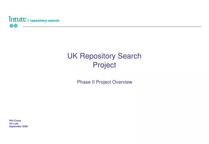 uk repository search project