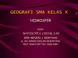 geografi sma kelas x