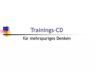 Trainings-CD