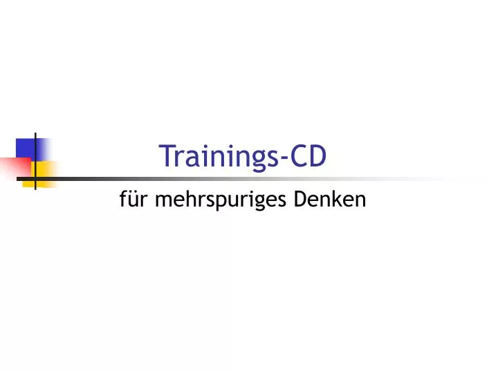 trainings cd