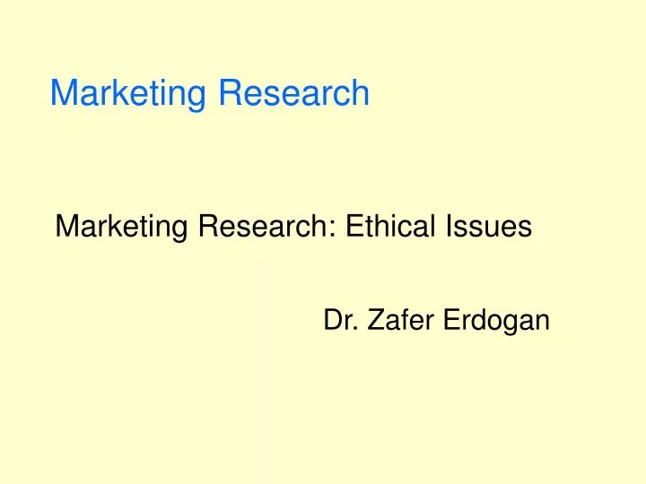 marketing research