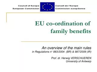 EU co-ordination of family benefits