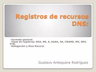 registros de recursos dns
