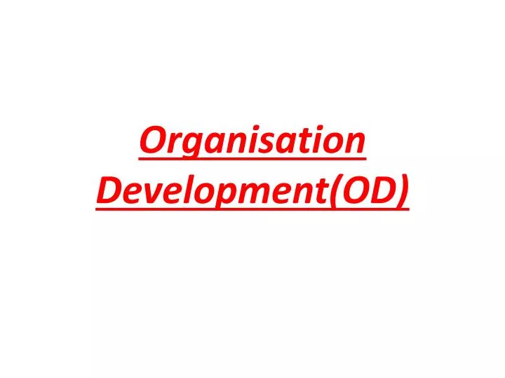 organisation development od