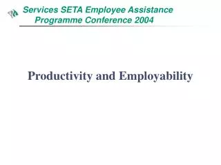 Services SETA Employee Assistance Programme Conference 2004