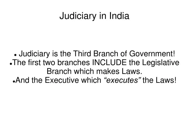 judiciary in india
