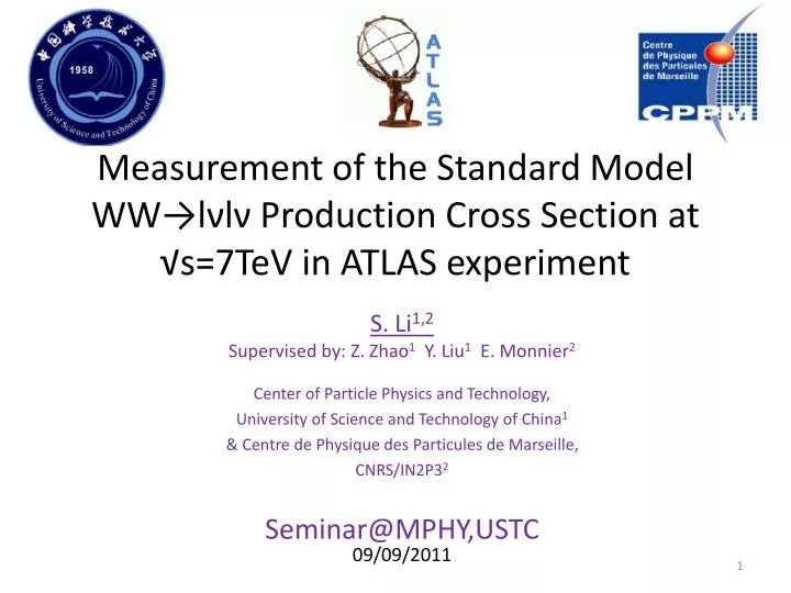 measurement of the standard model ww l l production cross section at s 7tev in atlas experiment