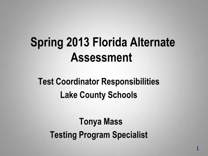 spring 2013 florida alternate assessment