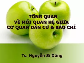 t ng quan v m i quan h gi a c quan d n c b o ch