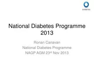 National Diabetes Programme 2013