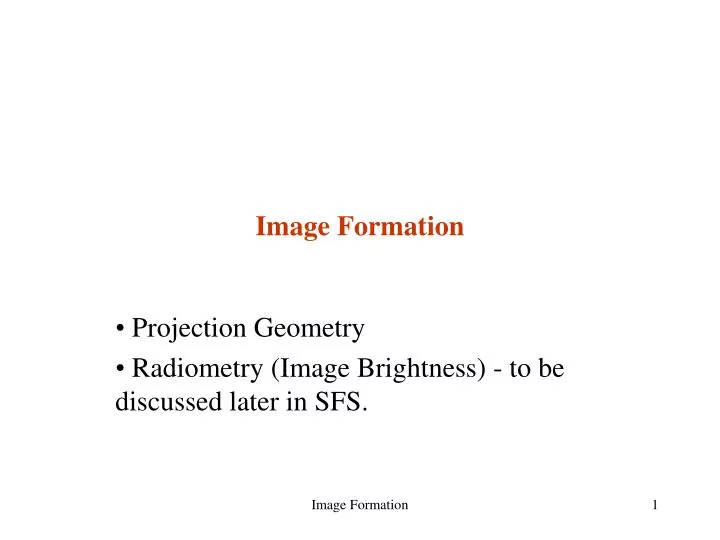 image formation