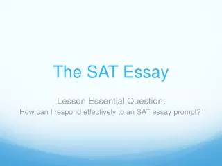 The SAT Essay