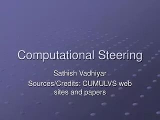 Computational Steering