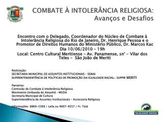 combate intoler ncia religiosa avan os e desafios