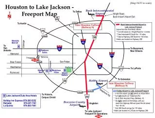 To Lake Jackson/ Freeport/TX Operations