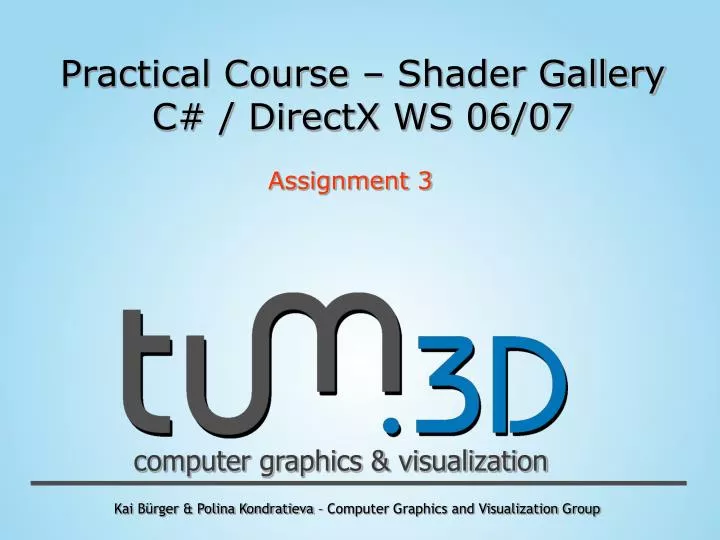 practical course shader gallery c directx ws 06 07