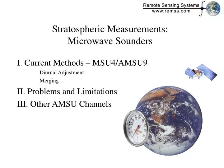 stratospheric measurements microwave sounders