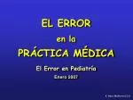 EL ERROR en la PRÁCTICA MÉDICA - slide 1