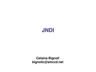 JNDI