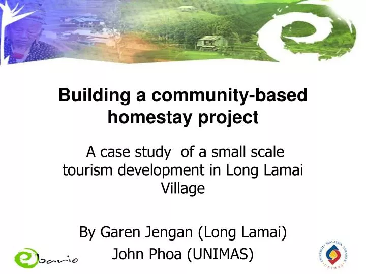 building a community based homestay project