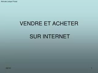 vendre et acheter sur internet