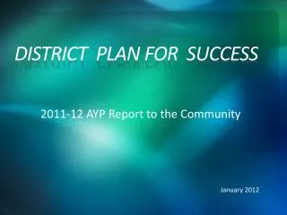 District Plan For Success