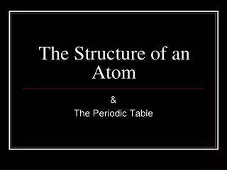 the structure of an atom