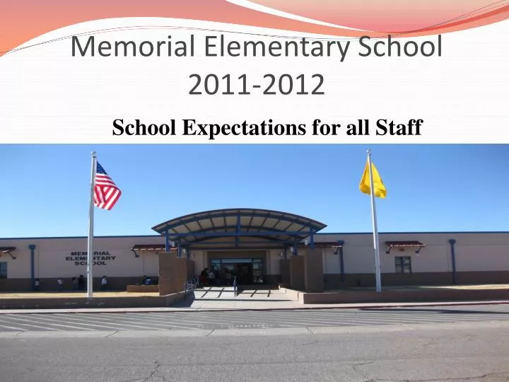 memorial elementary school 2011 2012