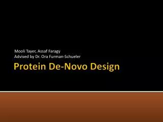 Protein De-Novo Design