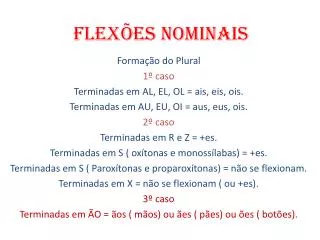 flex es nominais