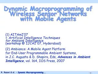 Dynamic Macroprogramming of Wireless Sensor Networks with Mobile Agents