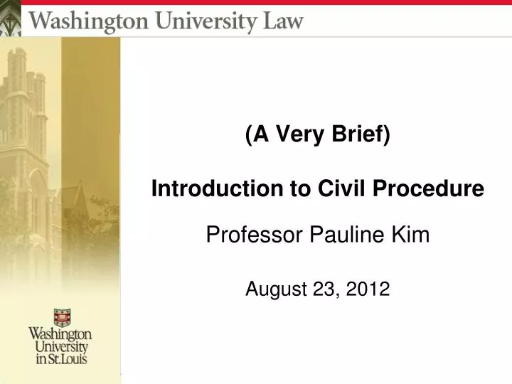 a very brief introduction to civil procedure