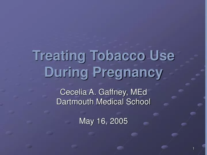 treating tobacco use during pregnancy