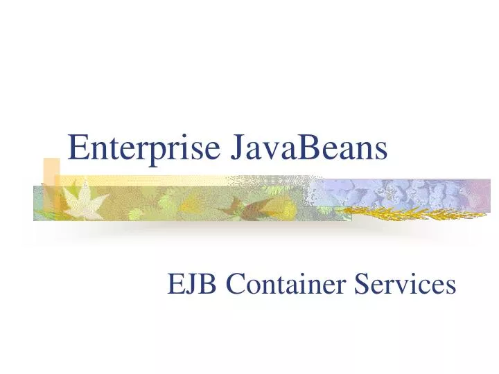 enterprise javabeans