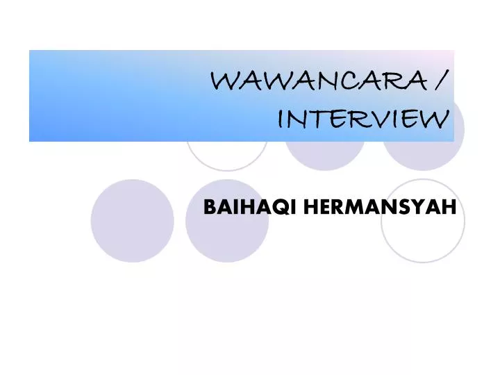 wawancara interview