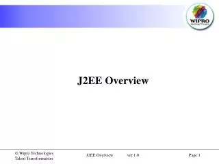 J2EE Overview