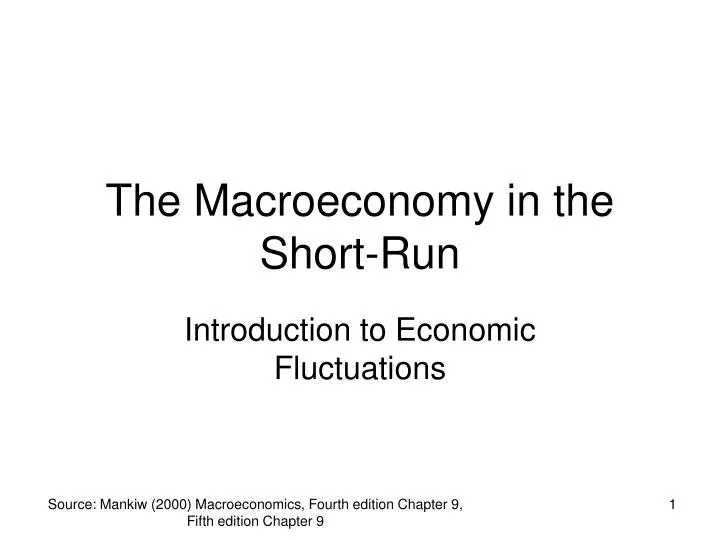 the macroeconomy in the short run