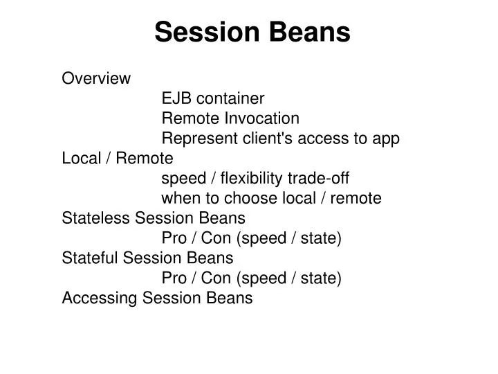 session beans