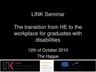 LINK Seminar The transition from HE to the workplace for graduates with disabilities