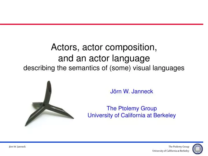 actors actor composition and an actor language describing the semantics of some visual languages
