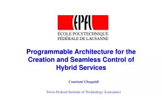 Programmable Architecture for the Creation and Seamless Control of Hybrid Services