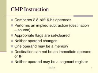 CMP Instruction