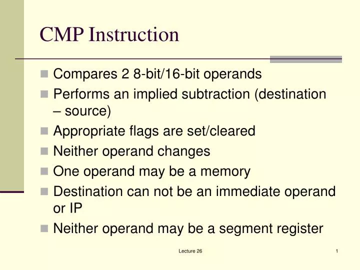 cmp instruction